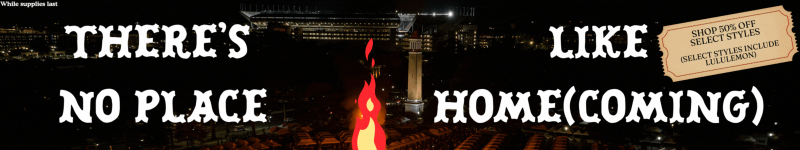 Welcome Home! Bama has missed you! Promotions continue here.