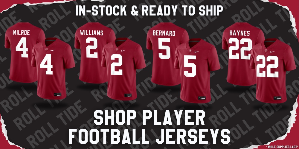 Get ready for gameday with our new Alabama Football Nike Player Jerseys-- Shop Now!