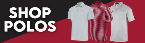 Shop Alabama Polos at the University of Alabama Supply Store - Supe Store. Explore a selection of Crimson Tide polos including classic, striped, and performance styles. Perfect for gameday, work, or casual wear to show your UA pride.