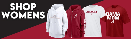 Shop Women's Alabama Apparel at the University of Alabama Supply Store - Supe Store. Browse Crimson Tide women's clothing including Alabama hoodies, zip-up jackets, and 'Bama Mom' t-shirts. Perfect for showing your UA pride with stylish and comfortable women's apparel.