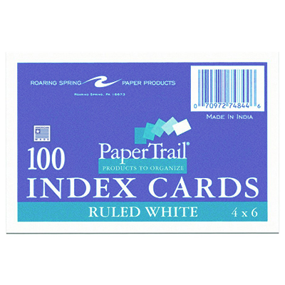 Index Card 4 X 6 Ruled  University of Alabama Supply Store