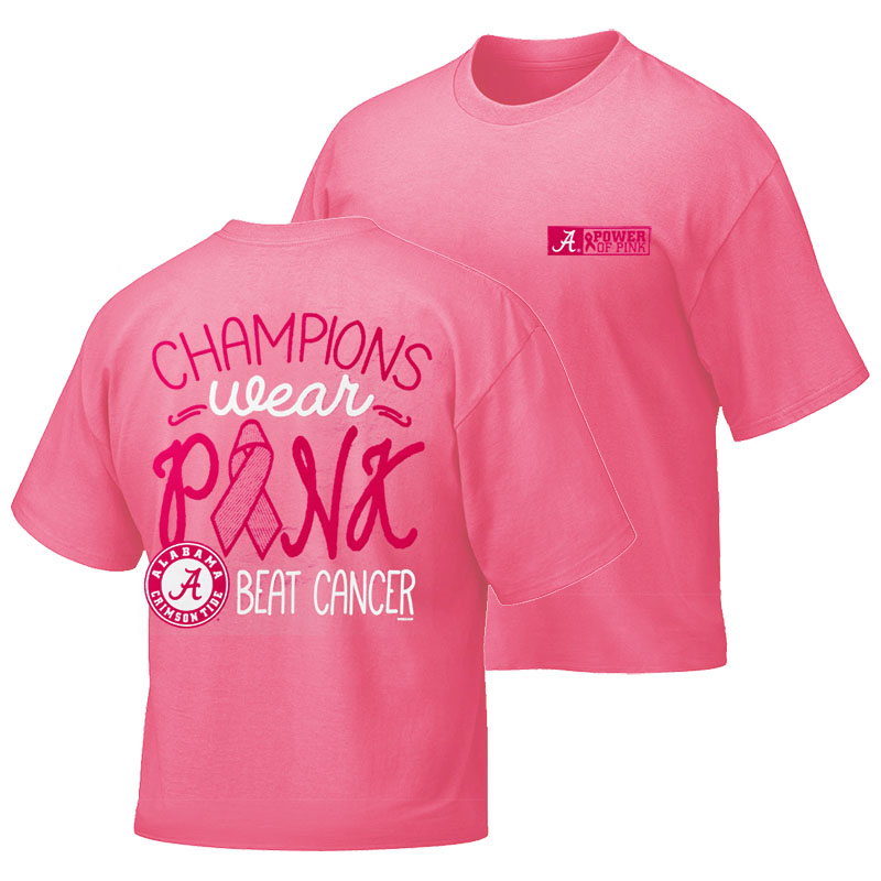pink champion t shirt women's