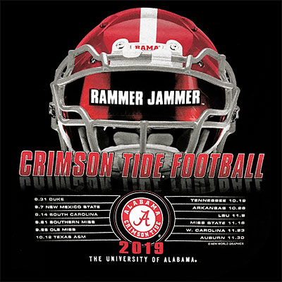 Alabama 2019 Football Schedule T Shirt