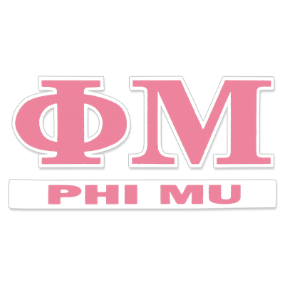 phi mu greek letter decal alabama supply university store