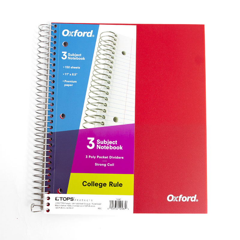 Oxford® 5 Subject Poly Notebook, 9