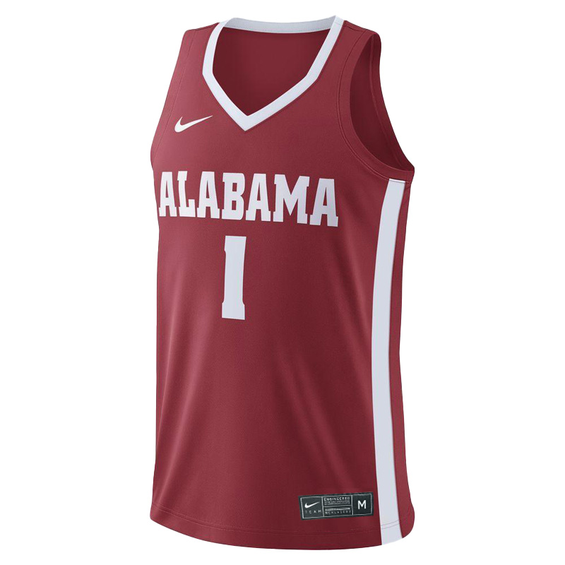 University of Alabama Reversable Alabama Basketball Practice Jersey in Crimson Size Medium | Polyester