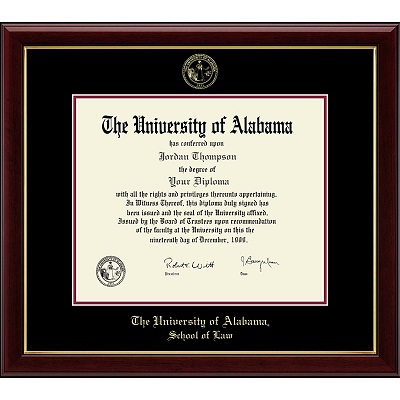 Diploma Frame School Of Law Gold Embossed Gallery Moulding