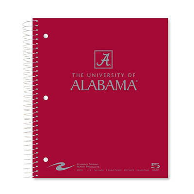 The University Of Alabama 5 Subject Notebook Scarlet Capstone A