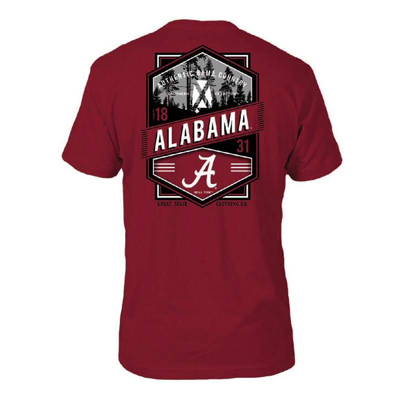 Alabama Script A 1831 Double Diamond Crest T-Shirt | University of ...