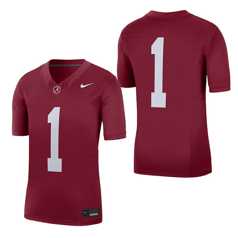 Nike Men's Alabama Script A Limited Vapor Fuse Home Jersey Top in Team Crimson Size 2XL | Polyester