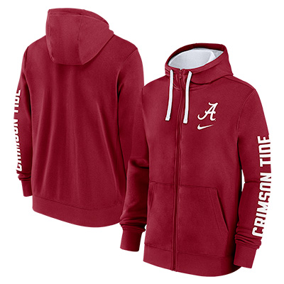 University Of Alabama Mens Nike Full Zip Hoodie