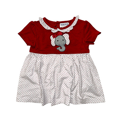 Elephant Applique Girl's Short Set