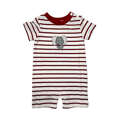 Elephant Applique Boys Romper